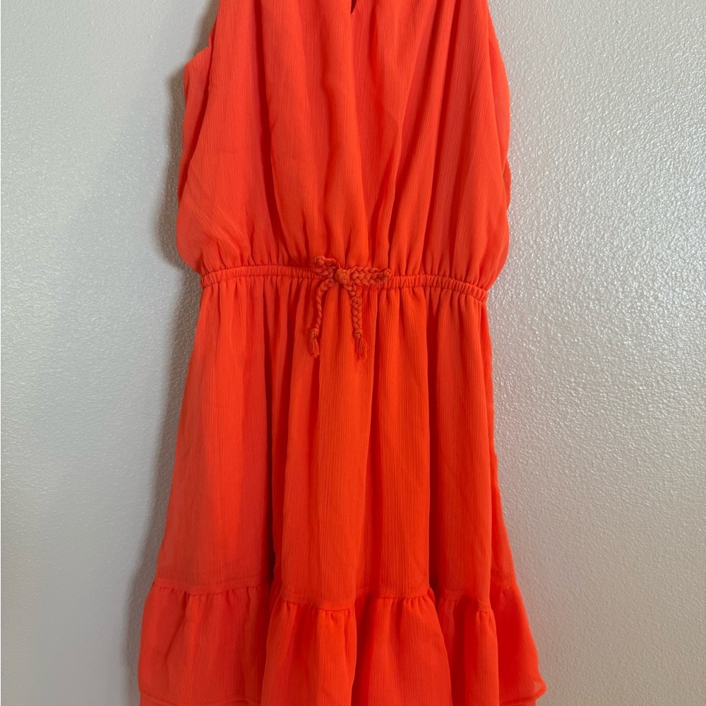 Ella Moss Bright Orange Casual Kids Dress